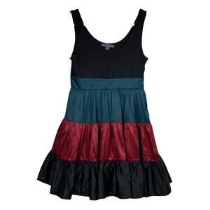 FOREVER 21 Striped Satin Sleeveless Mini Dress M